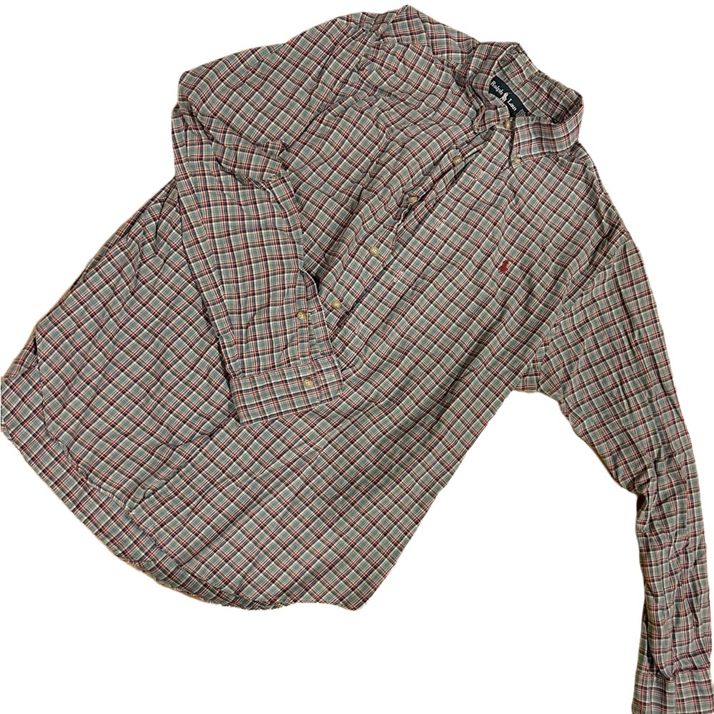 ralph lauren long sleeve button up flannel